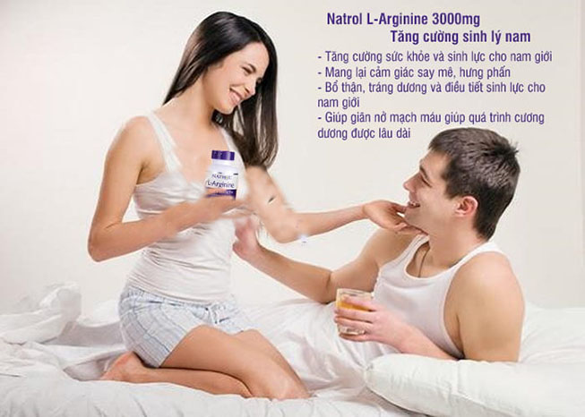 tăng cường sinh lý nam giới l - arginine natrol 3.000 mg